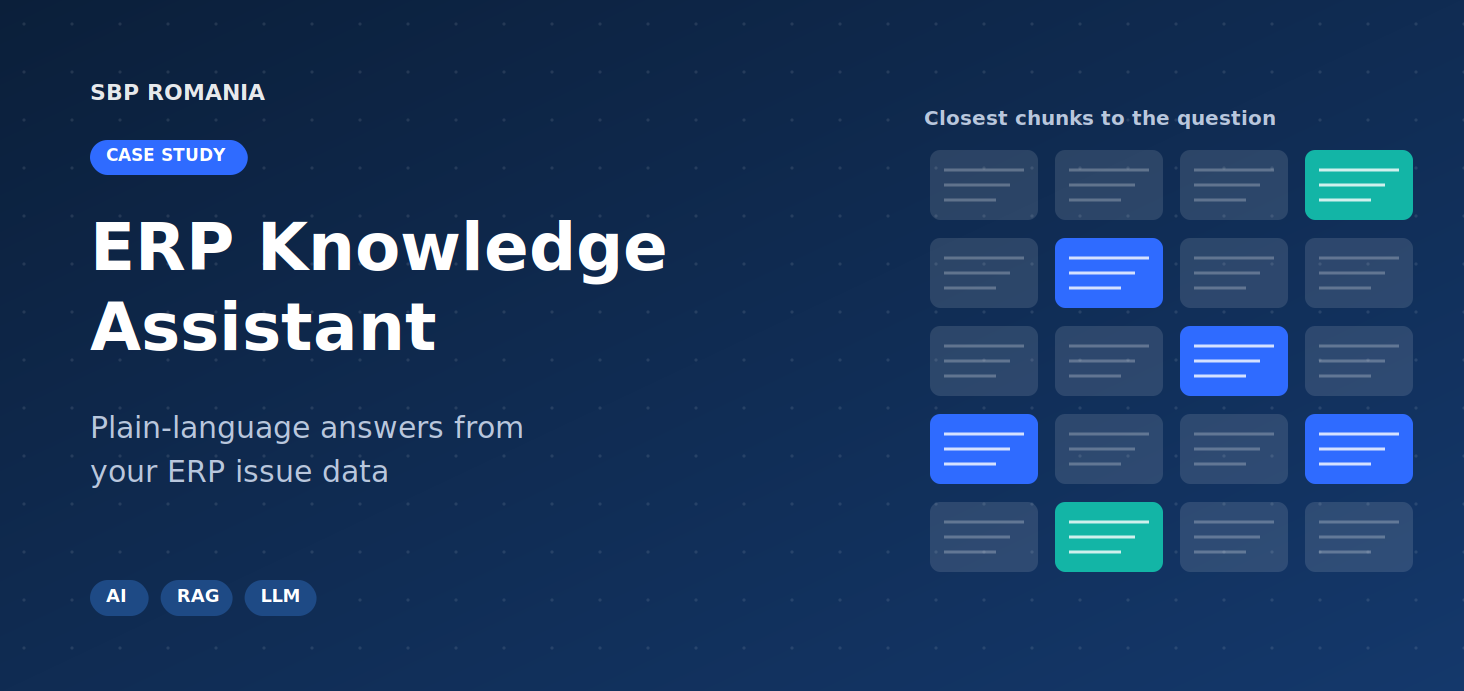 ERP Knowledge Assistant: a retrieval-augmented assistant that answers questions from ERP issue data